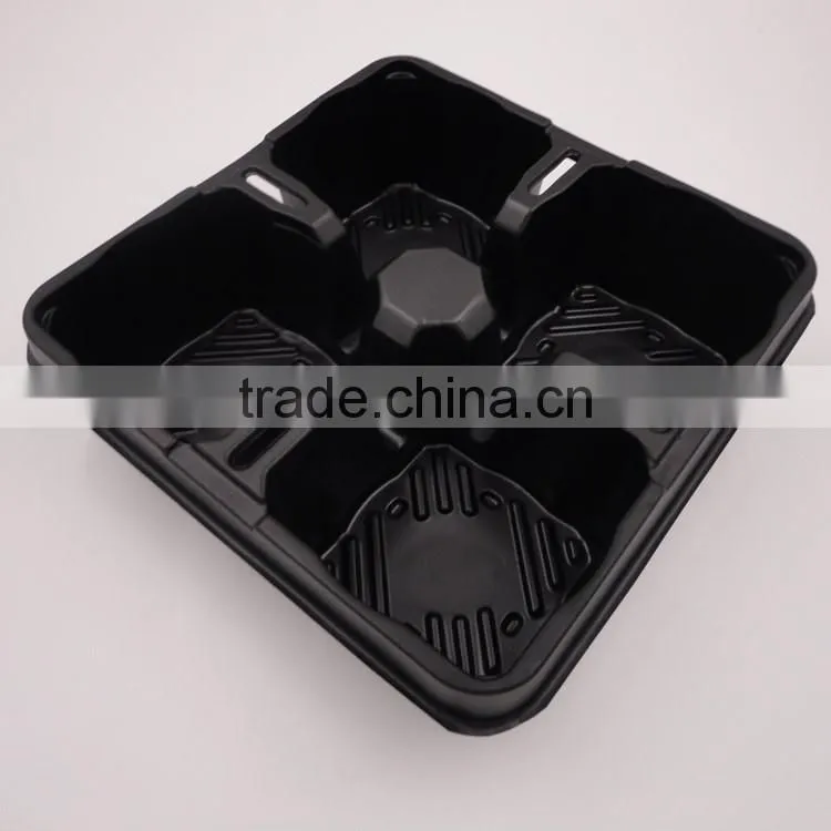 2016 Guangzhou black PS tool tray 6 compartments tray