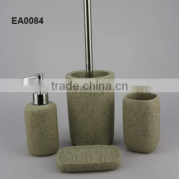 EA0341 bathroom products bathroom soap and lotion dispenser set soap dispenser and soap dish also toiletbrush holder