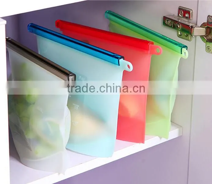 Wholesale Stock Portable Silicone Food Seal Freshness Protection Bag