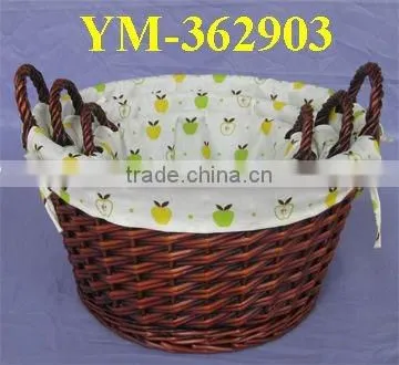 set/3 wicker storage basket