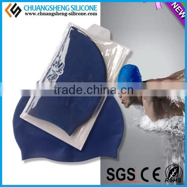 2015 best selling funny silicone swimming cap with custom logos
