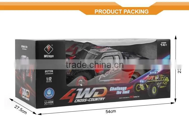 12423 WLtoys 1:12 2.4GHz High Speed 4WD Bright LED Light Waterproof RC Climbing Car new products 2017 innovative product
