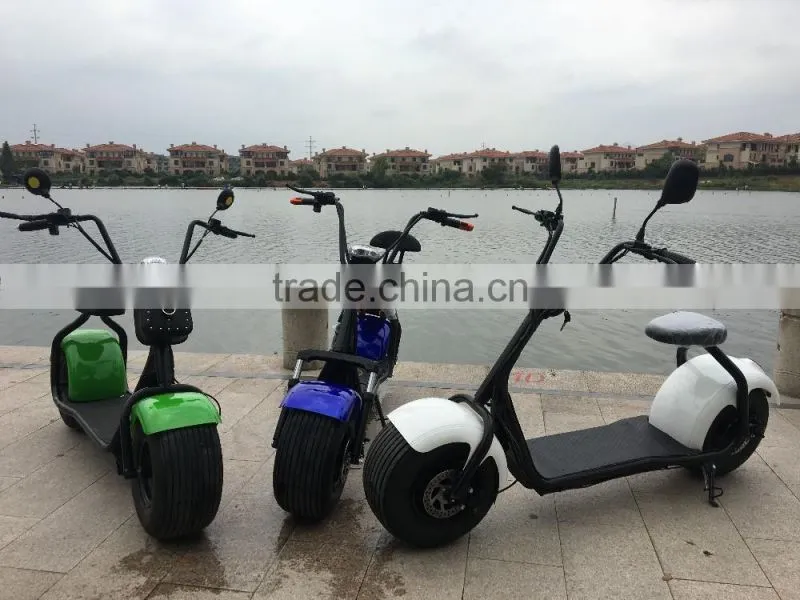 2016 popular Harley style electric scooter with big wheels fashion city scooter citycoco