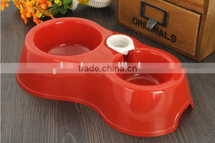 make custom plastic automatic double dog bowl / Skid Stop Basic Pet Bowl/AUTOMATIC pet dog platic bowl