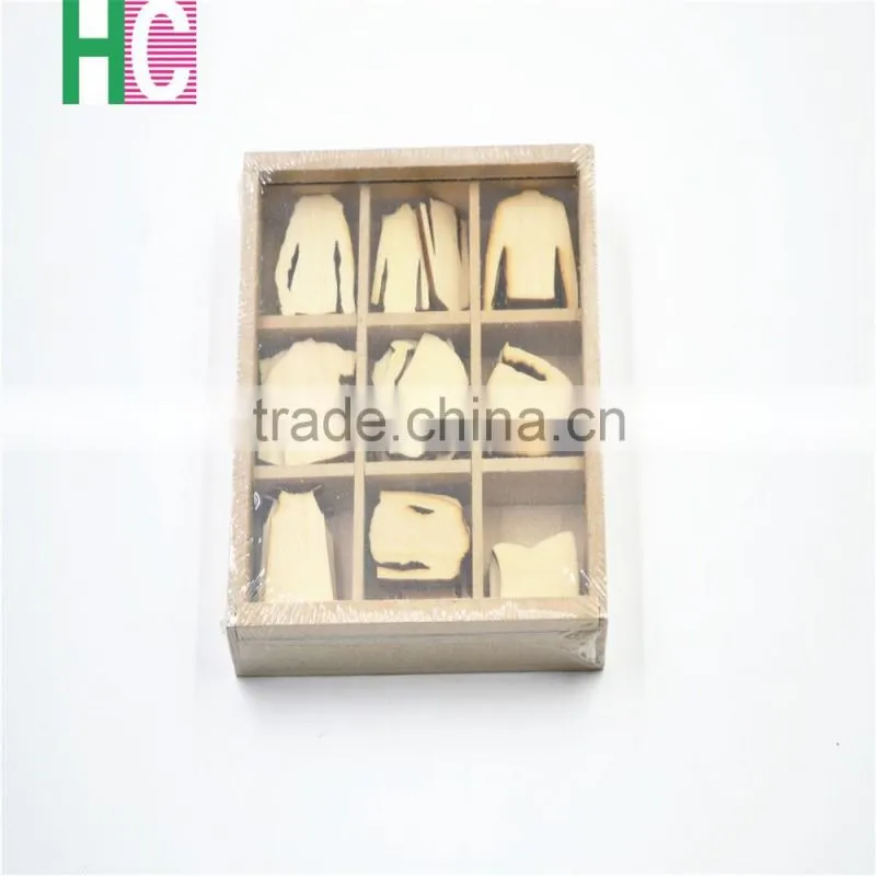 2016 art craft new design Christmas Present wooden stamps snow wood toy piece