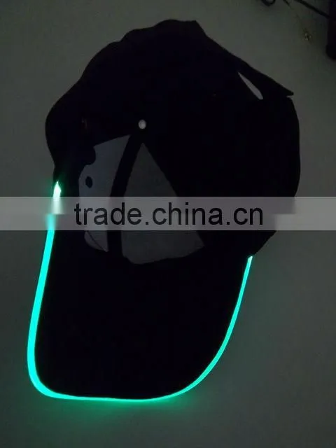 LED fiber optic cap Adjustable Hat visor cap