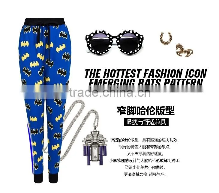 Autumn bat printing leisure fashion sport Haren pants
