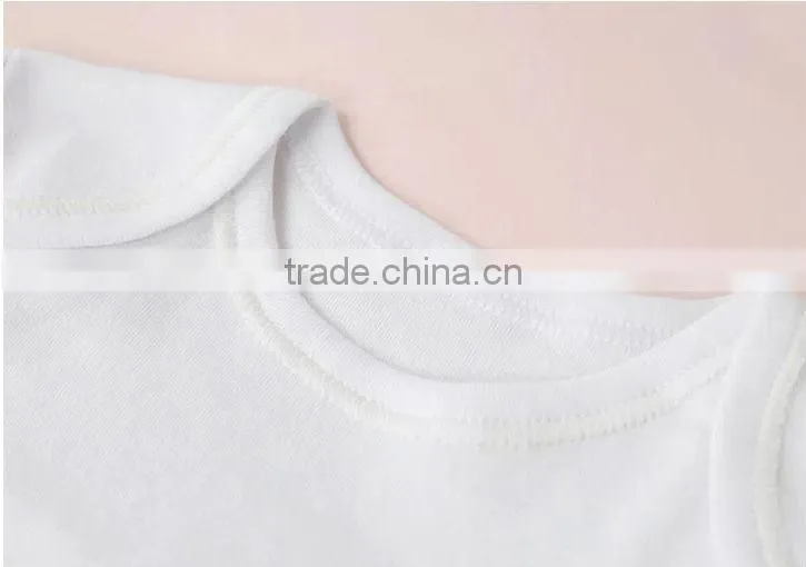 Cheapest quality100% cotton plain white baby rompers