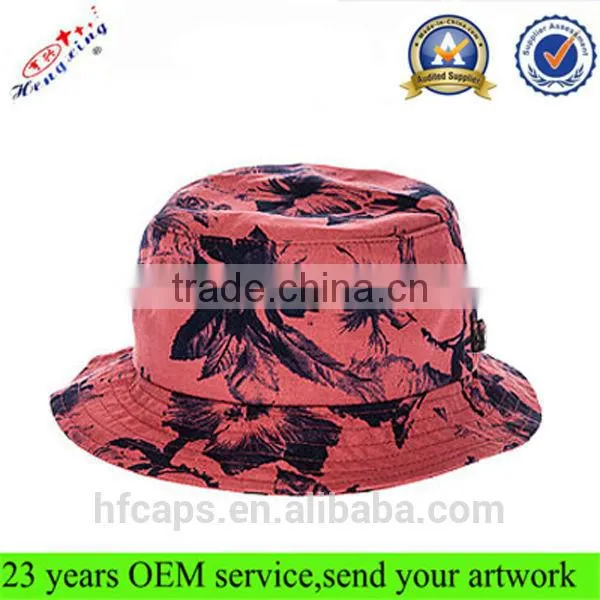 Summer Blank Cotton Print Pattern Custom Bucket Cap
