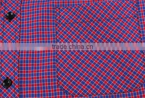 Slim fit shirt for man contrast button down collar checks shirts men