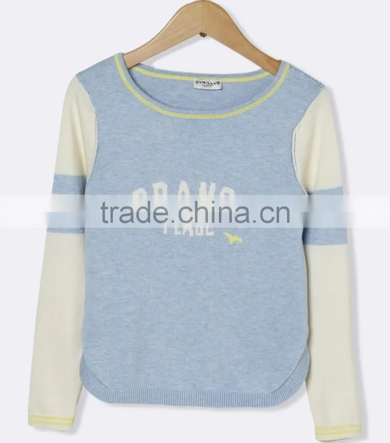 High Quality Round neckline baby boy sweater designs (BKNB22)