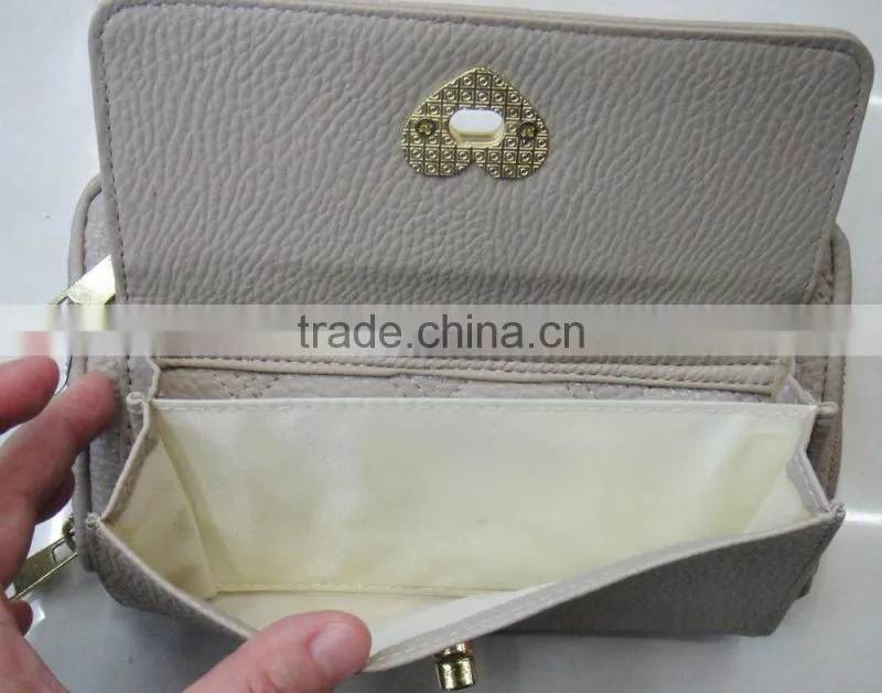 Hot Lady's pu leather heart closure latest wallet