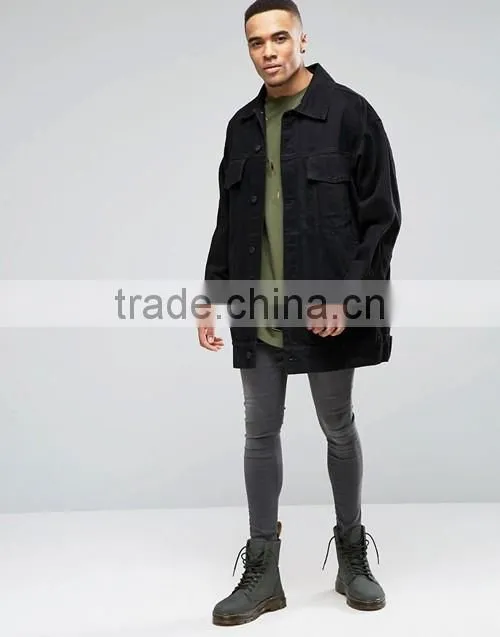 Customize men cheap 100% cotton super oversized jersey t-shirt with distressing and curved hem