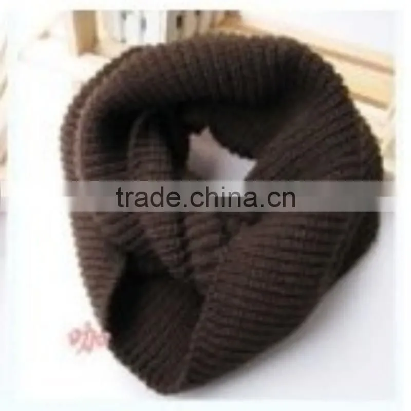 flat machine girls fashion plain color knitted neck warmer scarf