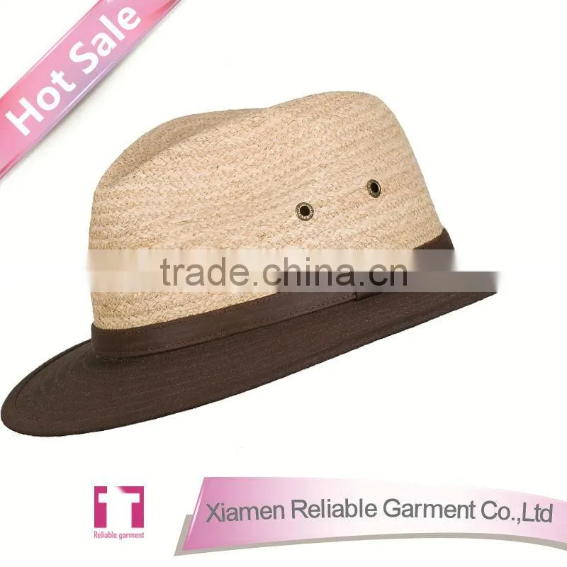 2015 new men straw hat wholesale foldable straw hat/ custom foldable straw hat