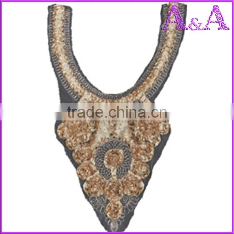 New design big piece customized raw white lace decoration voile mesh collar lace