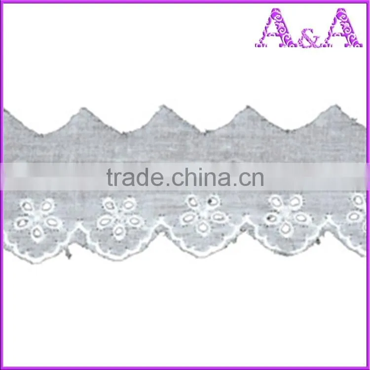 china online TC lace wholesale 2.7cm white eyelet T/C lace