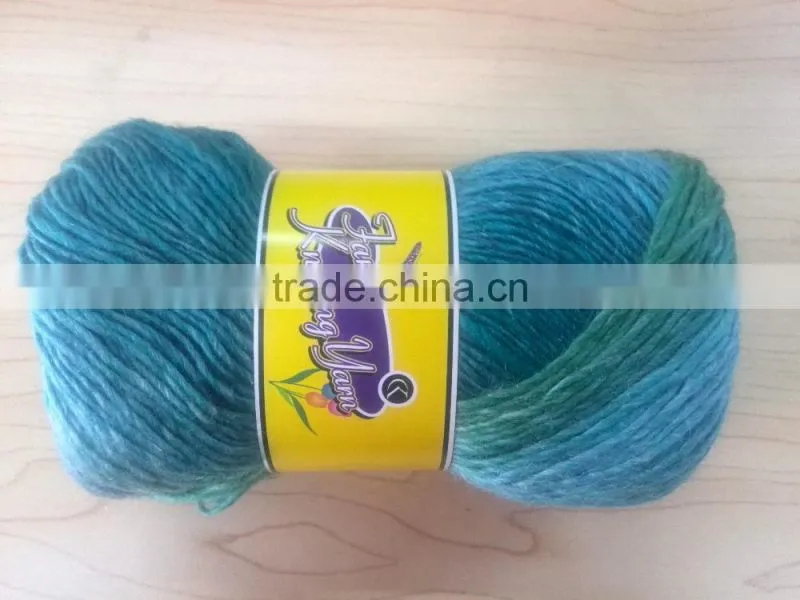 Silk Cotton polyester blend hand knitting yarn