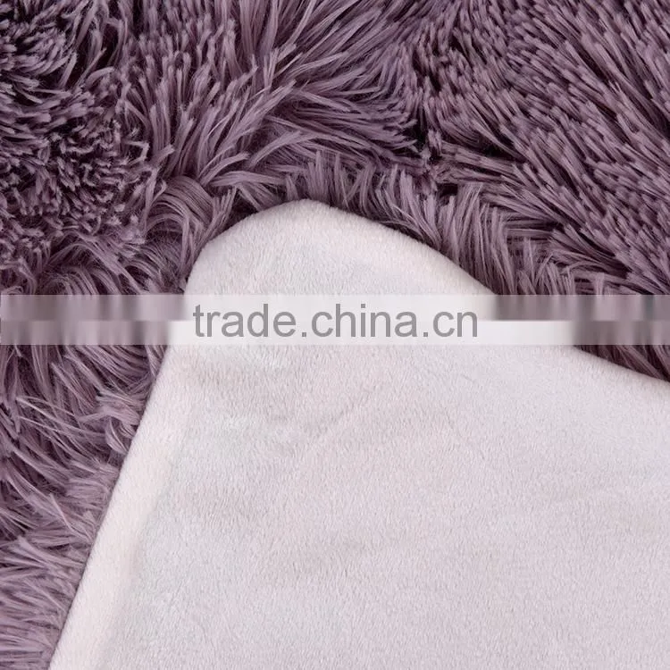 fashion pattern pv long pile fake fur throw micromink blanket