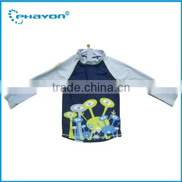 < OEM> Boys Rash Guard Long Sleeve swimwear rush guard lovely rash guard shirt