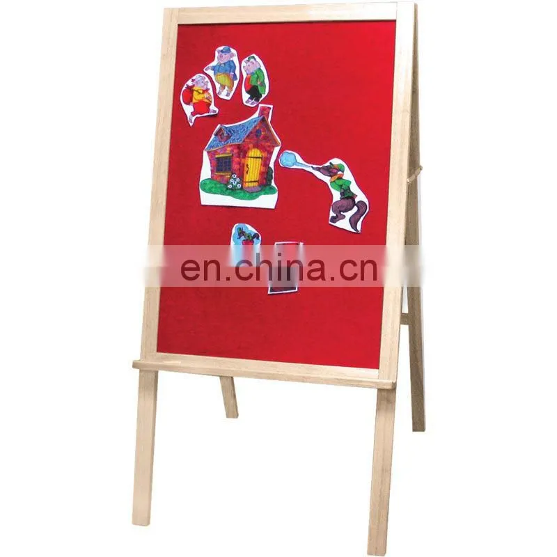 Hot sale kids easel Magnetic drawing stand board in wood