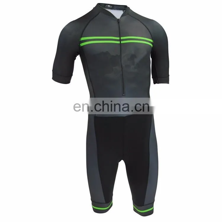 Wholesale high quality men's short sleeve triathlon wear