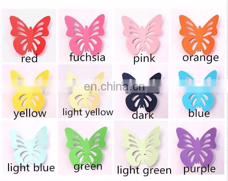 Laser Cut 3D Butterfly Paper Wall Sticker Home Decoration Wholesale