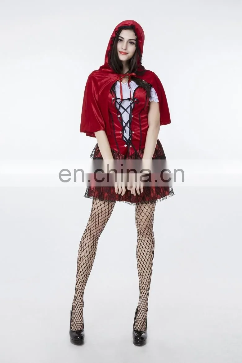 Hight quality women party little red riding hood costume