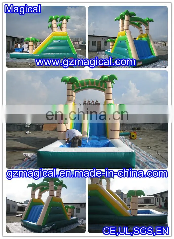 Funny kids and adult inflatable pool slides for inground pools