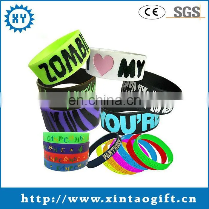 Custom funny silicone wristband for promotional gifts