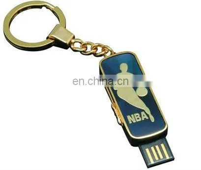 Custom crystal metal usb keychain, usb flash drive