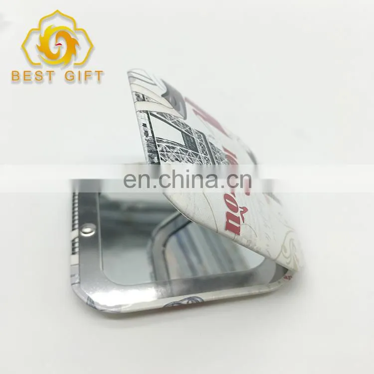 Hot Selling Personalized ''Love You'' Printing Pocket Mirror For Women