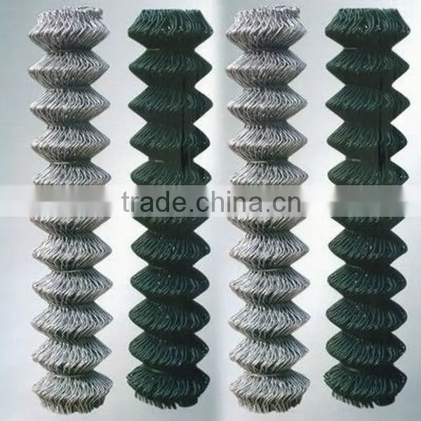 galvanized and PVC coated coated chain link fence