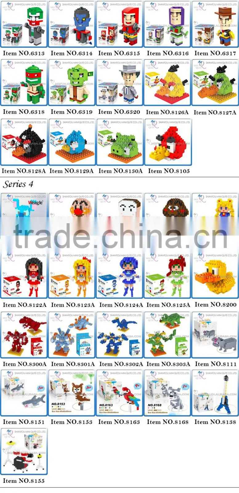 2016 new products Mini Qute loz diamond block 3d puzzle educational toys 3d games 3d puzzle toy