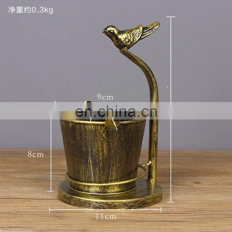 Retro creative household ashtray anti fly ash ins living room office ashtray