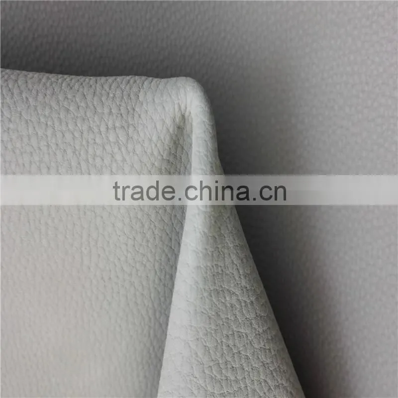 Pu coating cow split leather barton print pattern