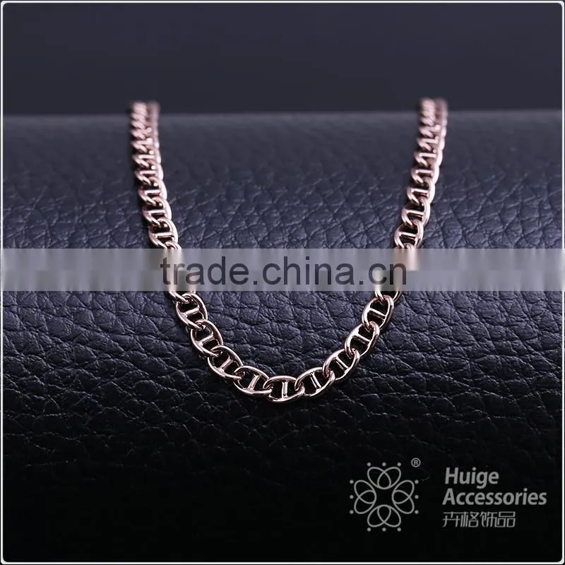 2015 new model jewelry chain decorative chain coffee gold plated chain necklace