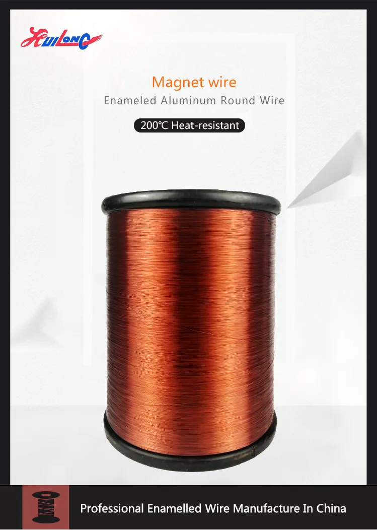 High temperature enameled aluminum wire for Microwave Oven class H 200