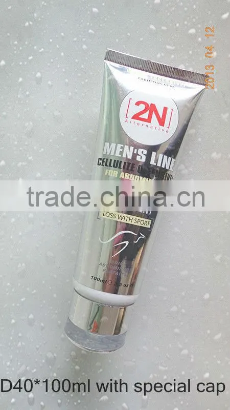 Plastic tube for cosmetic packaging,D40 labeling tube with special cap