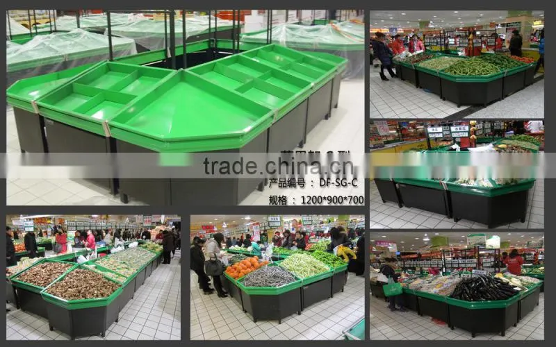 APEX supermarket angle adjustable fruit vegetable shelf