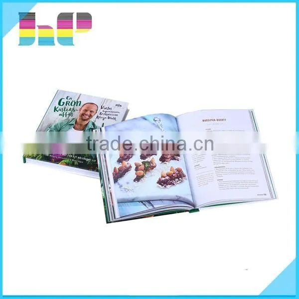 Cheap high quality a4 hardcover embossed table cook book printing