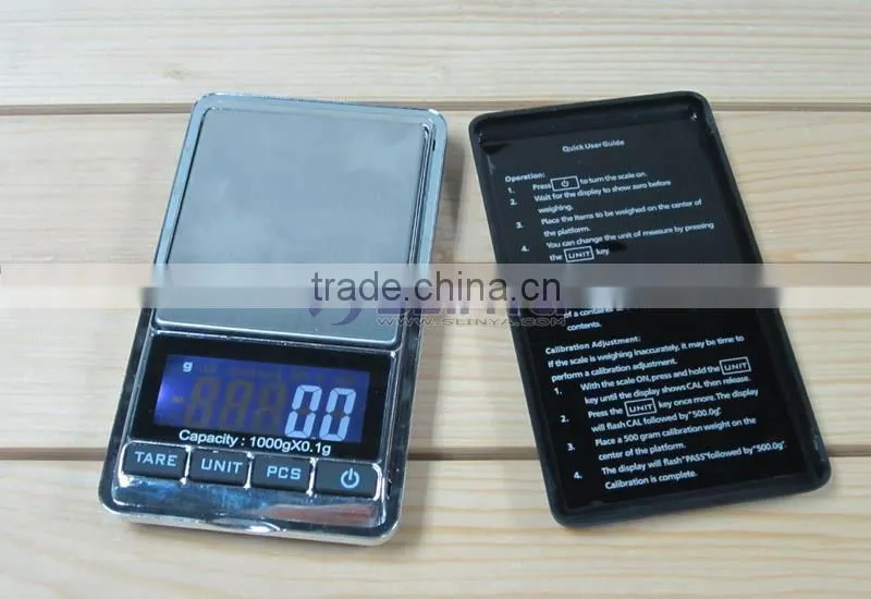 100g to 1000g Capacity 0.1g/0.01g Blue LCD Display DS16 Digital Scale