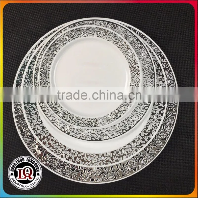 Plastic silver Charger Wedding Plate