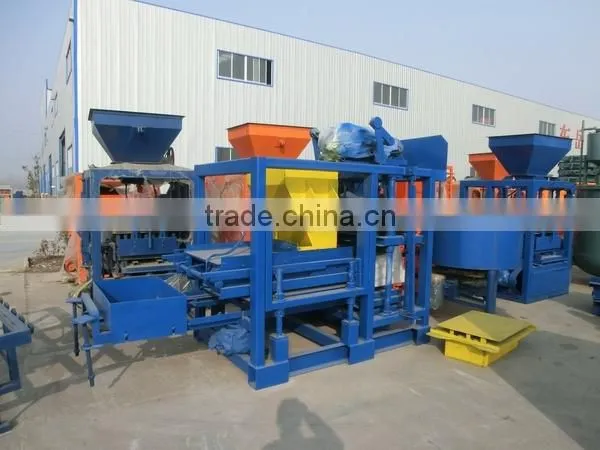 QT4-25 Hydraulic Plants Concrete Hollow block making machinery with PLC control box