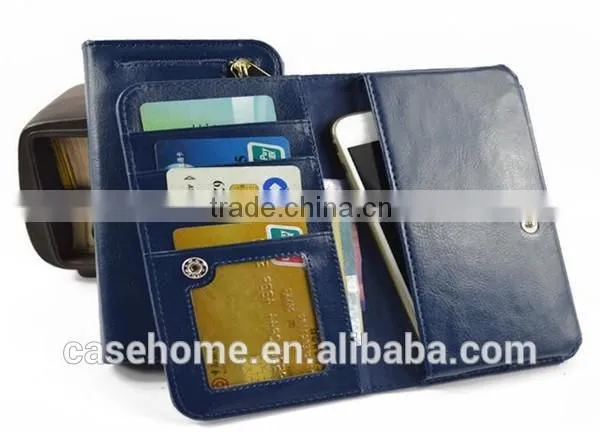 Blue PU Leather Wallet Case for LG Optimus G Pro 2 , Mobile Phone Case for Samsung Galaxy S7
