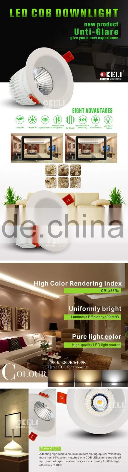 CE ROHS BIS approved 20w cob led downlight