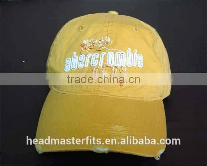 Factory Price Colors Custom Washed Cotton Baseball Cap 6 Panel Distressed Baseball Hat