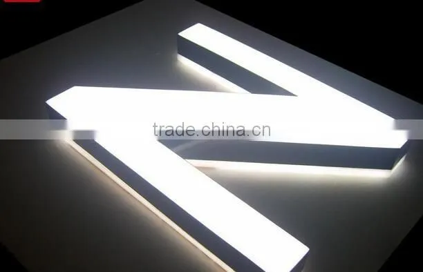 Custom shop front logo in Stainless steel 3D and backlit logo