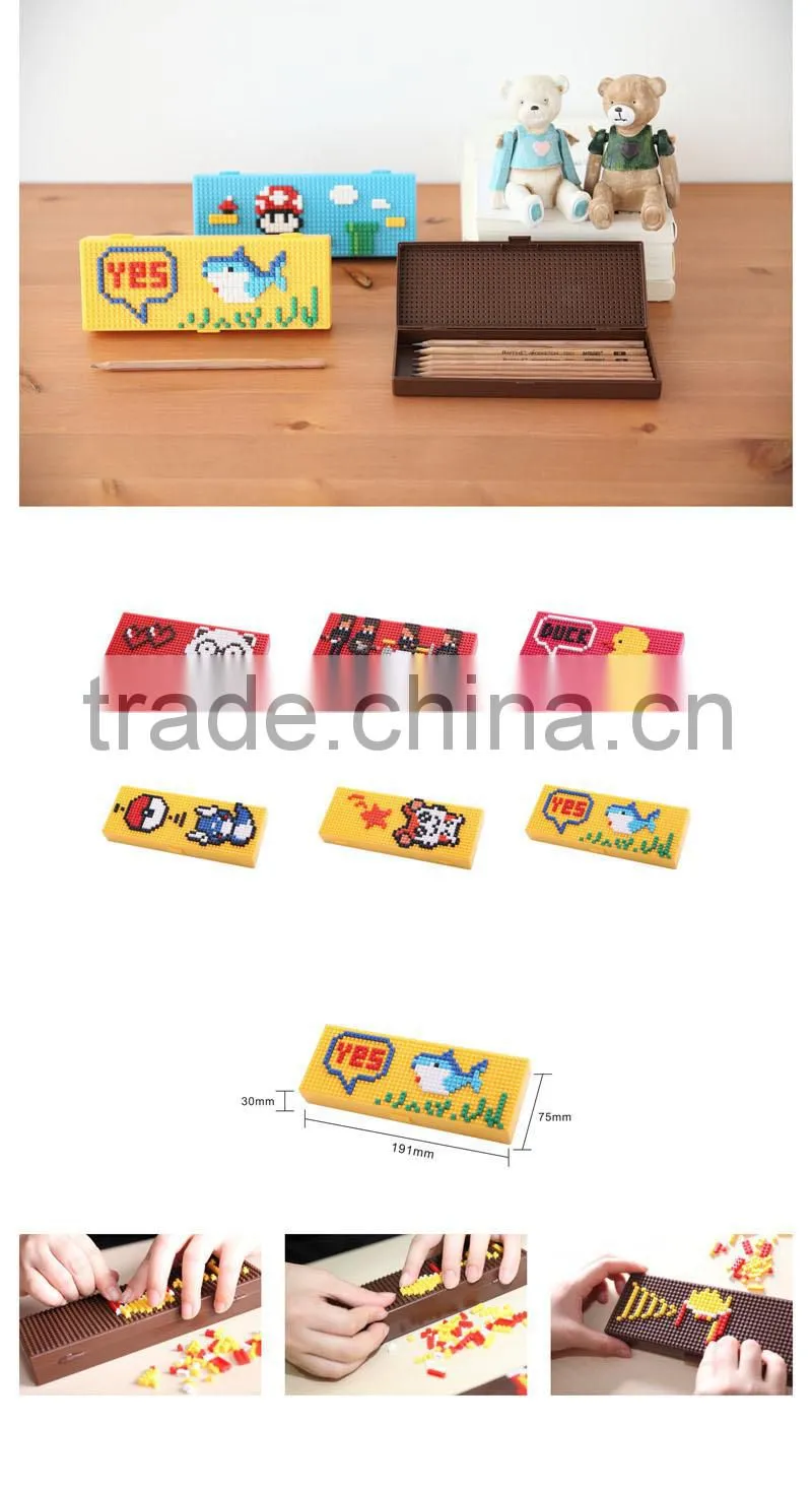 Newly brand blocks pencil box,unbreakable pencil boxes, pencil box, plastic pencil box, multi-function pencil box for kids