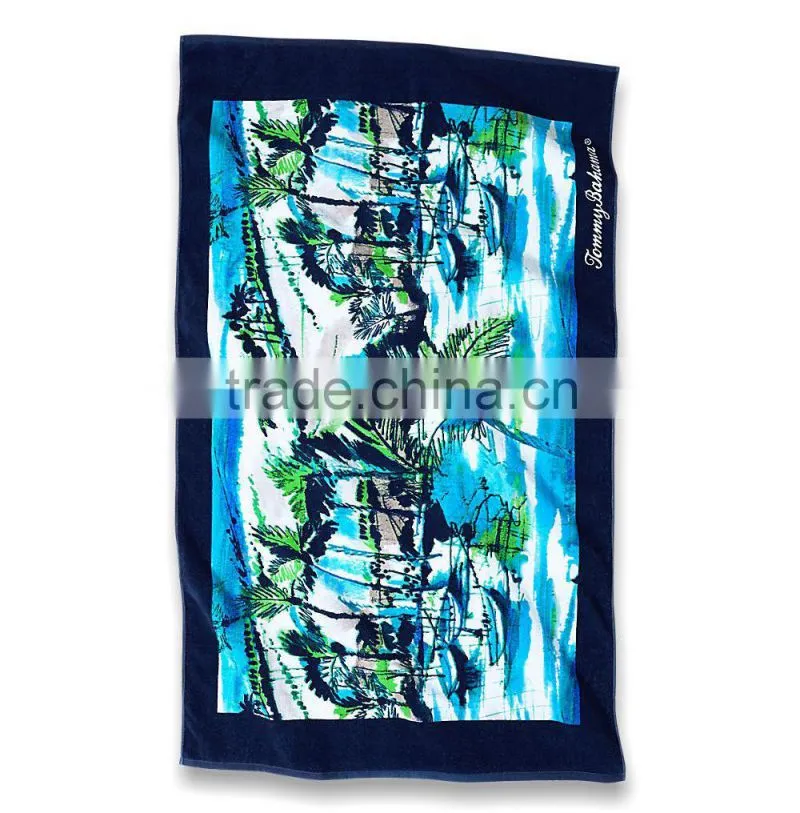 Promotional/Wholesaler Custom Reactive Velour Beach Towel